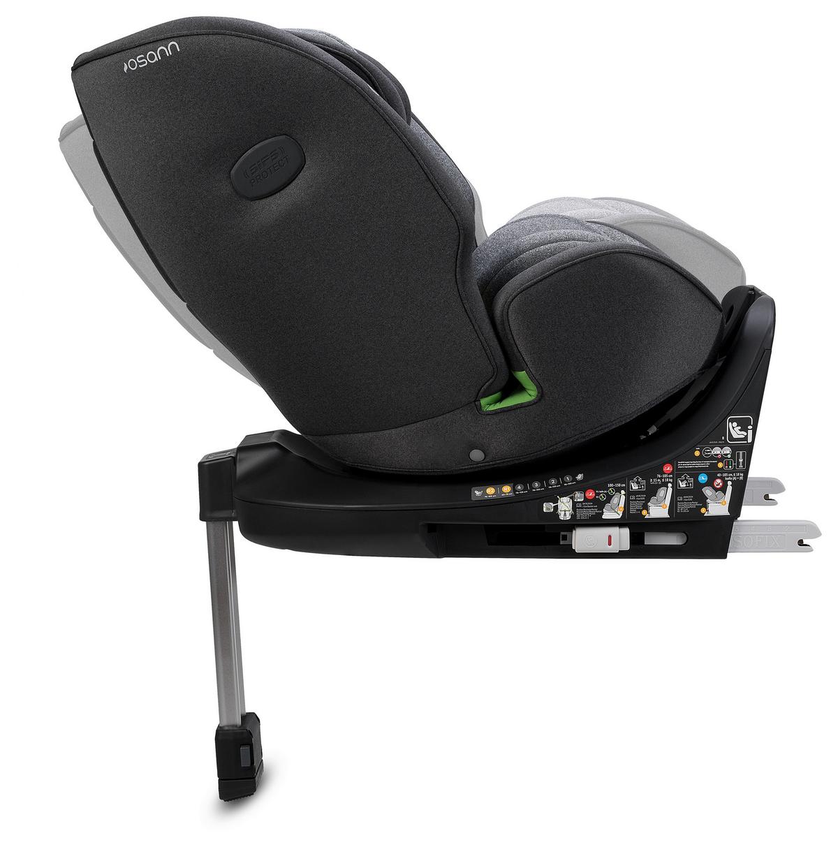 Reboarder-kindersitz Kinderautositz One360 Sl - Grau, Basics, Kunststoff (48/43cm) - Osann
