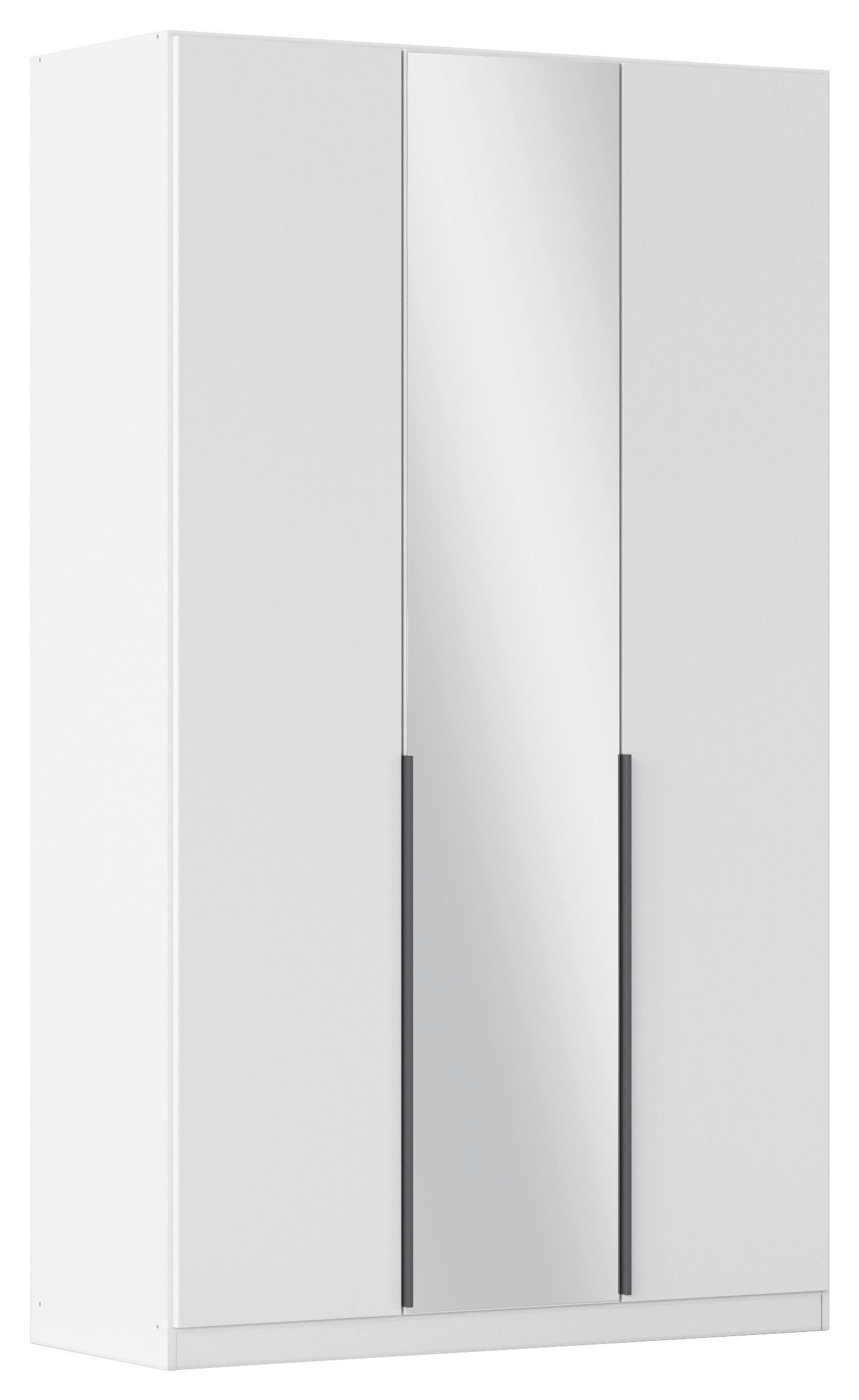 Drehtürenschrank Mit Spiegel 136 cm Alabama, Weiß