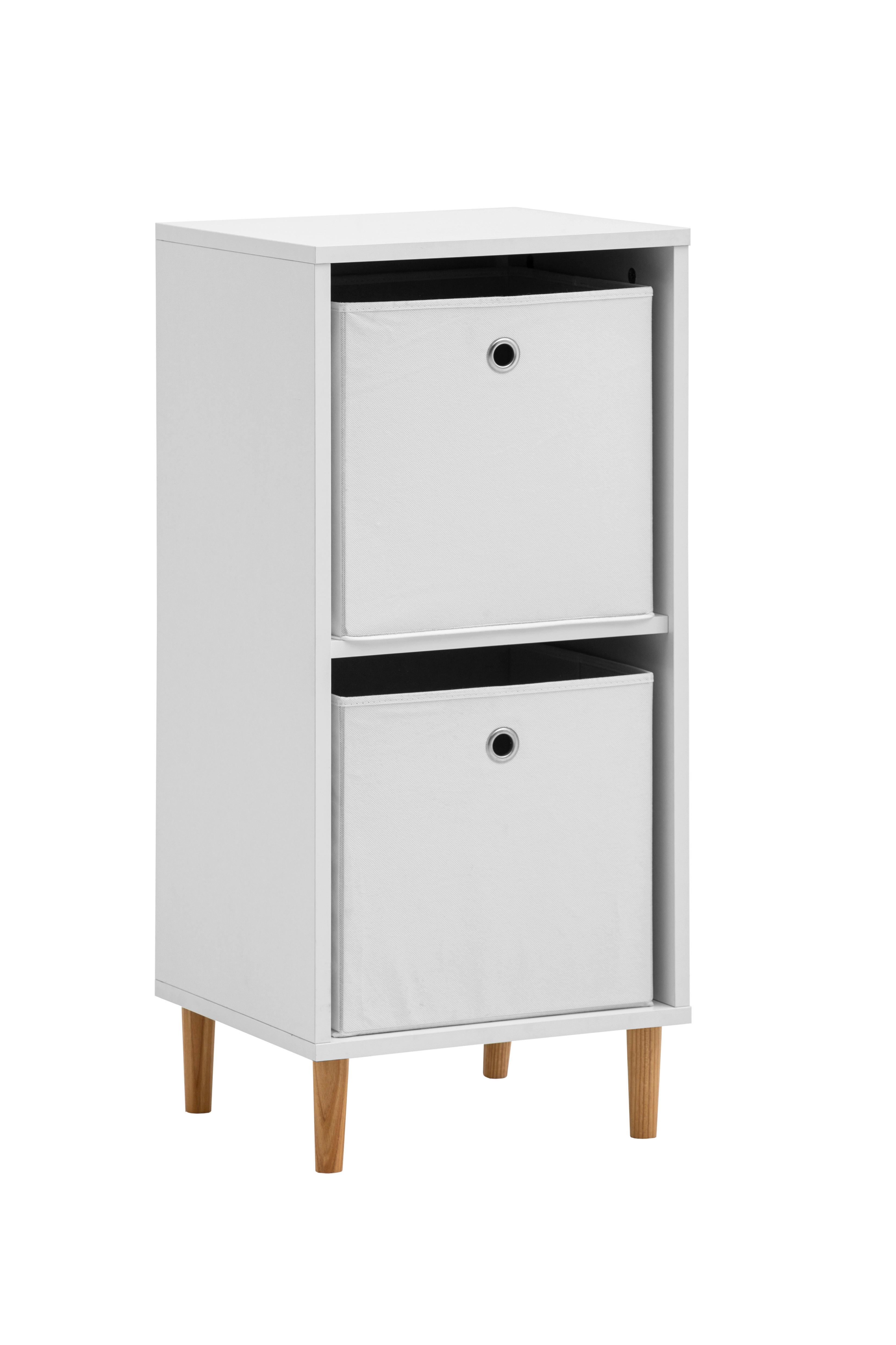 Aktenregal Torge Weiß B: 38,2cm - Weiß, MODERN, Holzwerkstoff (38,2/84,8/38,2cm) - Livetastic