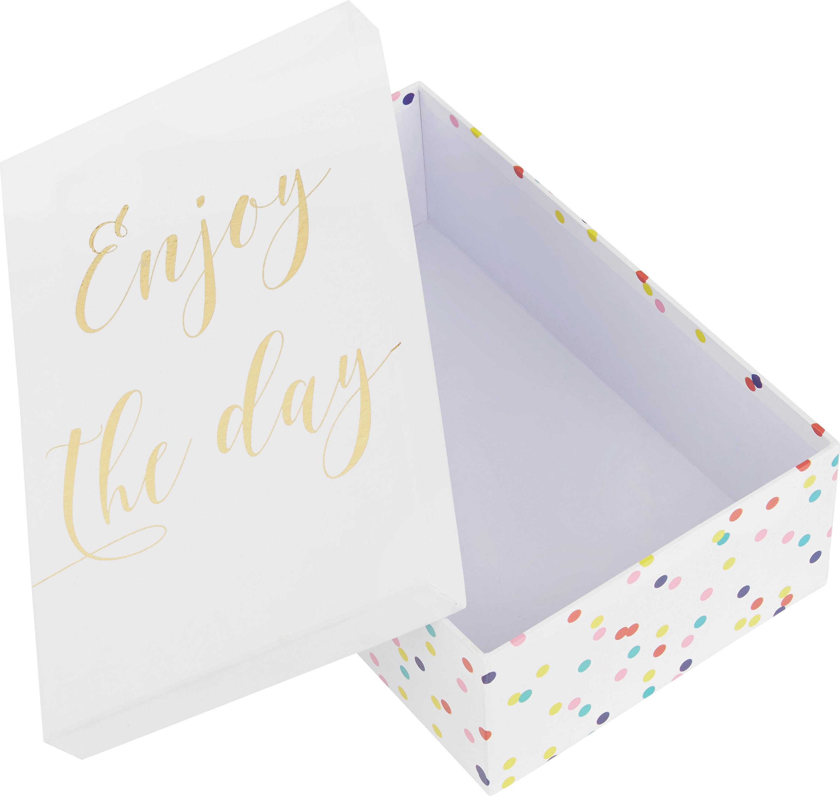 Geschenkbox Dreams Weiß - bílá/vícebarevná, karton (28/18/9cm) - Modern Living