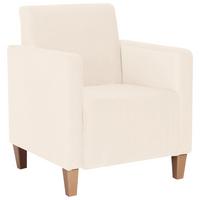 Polstersessel mit Armlehnen Milla Samt/Velours Creme - Creme/Naturfarben, Design, Textil (71/81/70cm) - Max Winzer