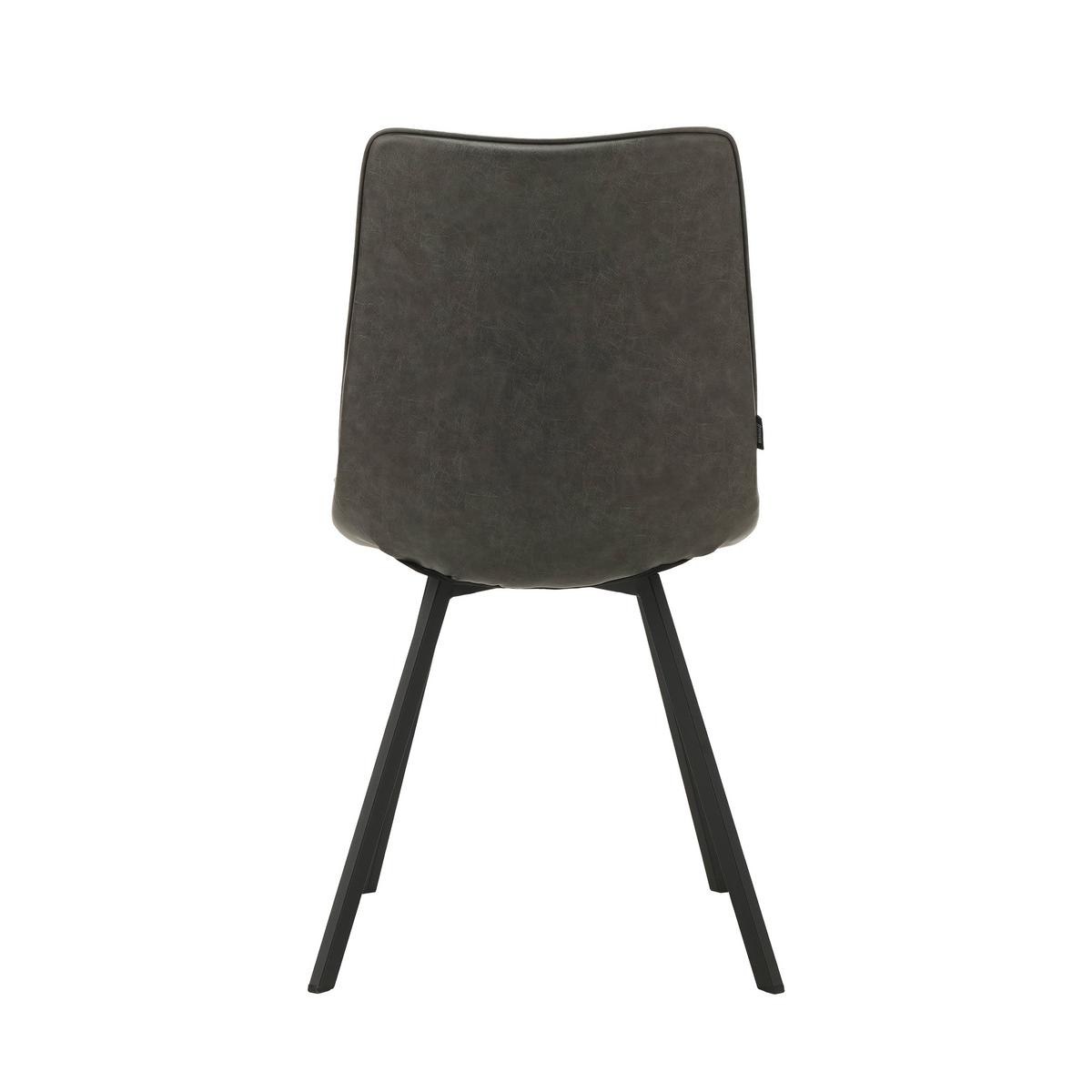 Stuhl-set Liano Anthrazit, B: 45,5 Cm - Anthrazit/Schwarz, MODERN, Textil/Metall (45,5/89,5/60cm) - MID.YOU