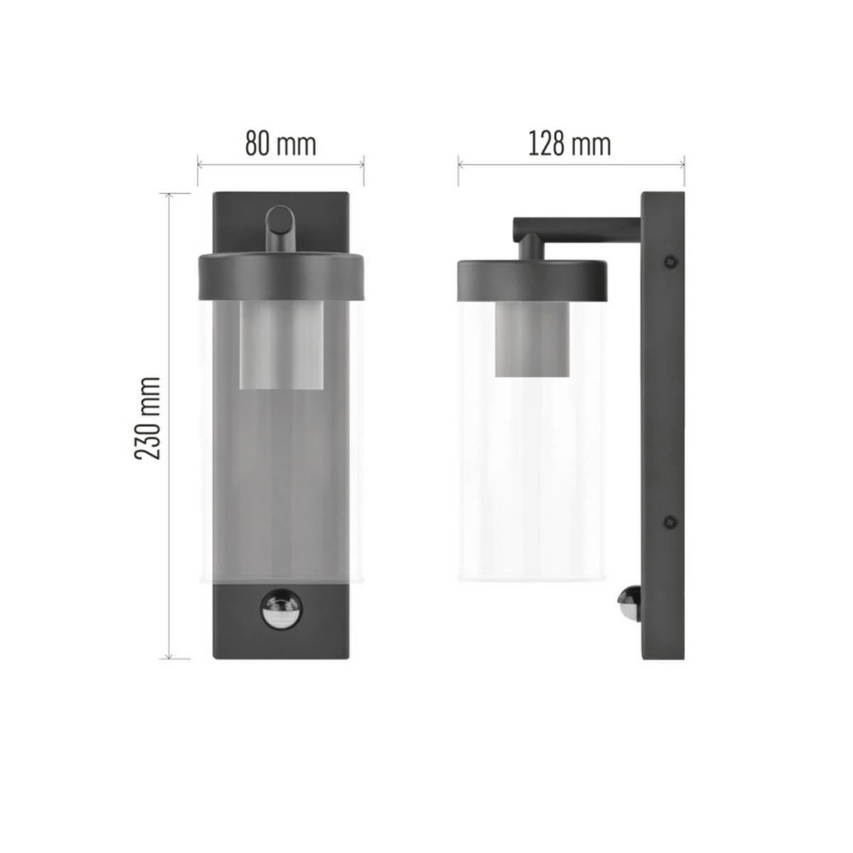 VONKAJŠIE LED SVIETIDLO ZALA - antracitová, Modern, kov/plast