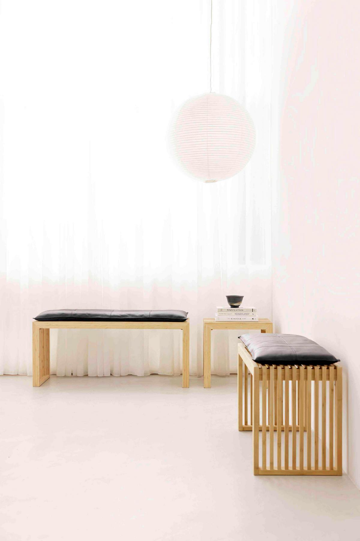 HOCKER RIB - Beigebraun, KONVENTIONELL, Holz (45/43/35cm) - MID.YOU