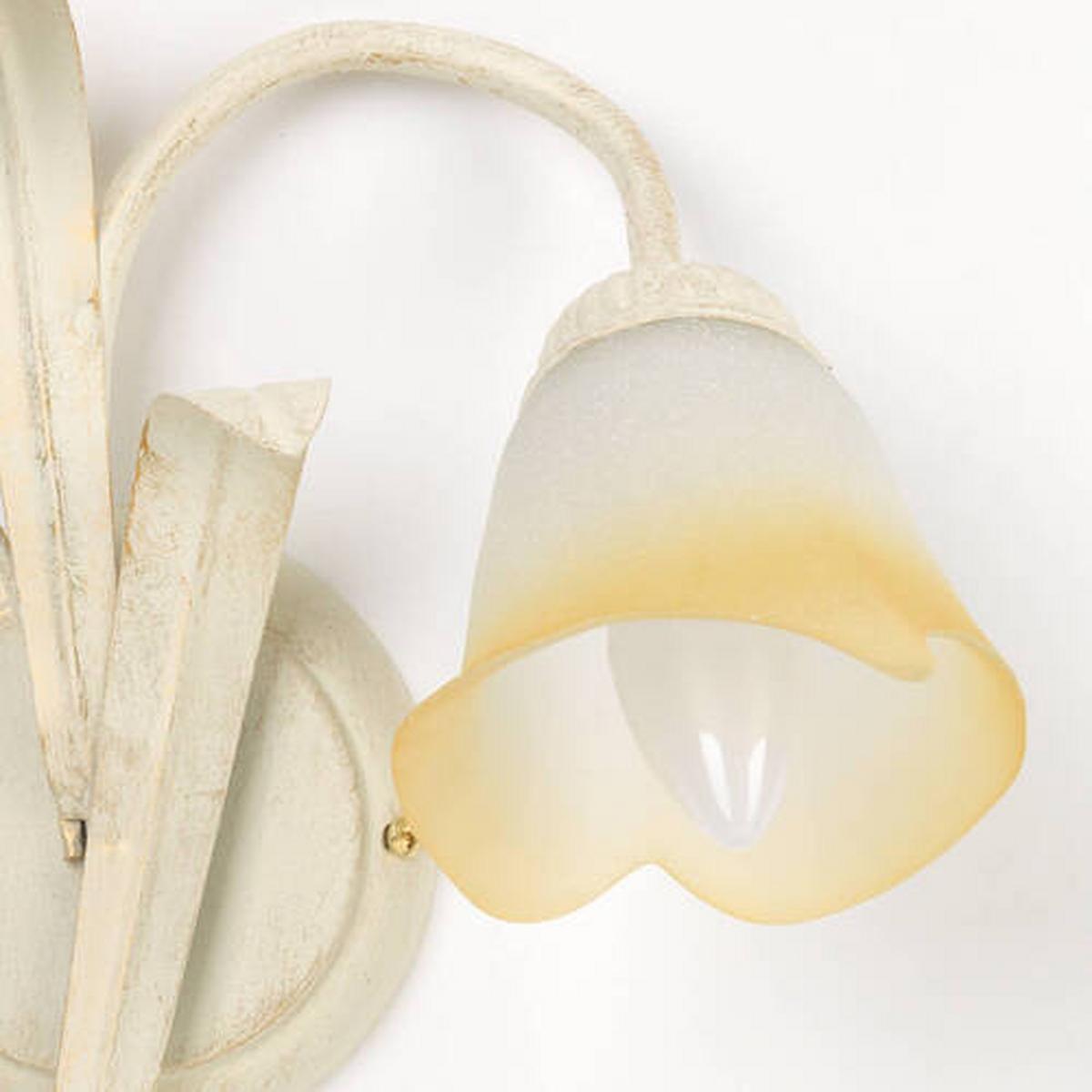 Wandleuchte 4722/Ap2 - Hellbraun/Weiß, KONVENTIONELL, Glas/Metall (40/20/58cm)