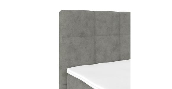 Polsterbett Mit Matratze 140x200 London Grau - Schwarz/Grau, MODERN, Holzwerkstoff/Textil (140/200cm) - Luca Bessoni