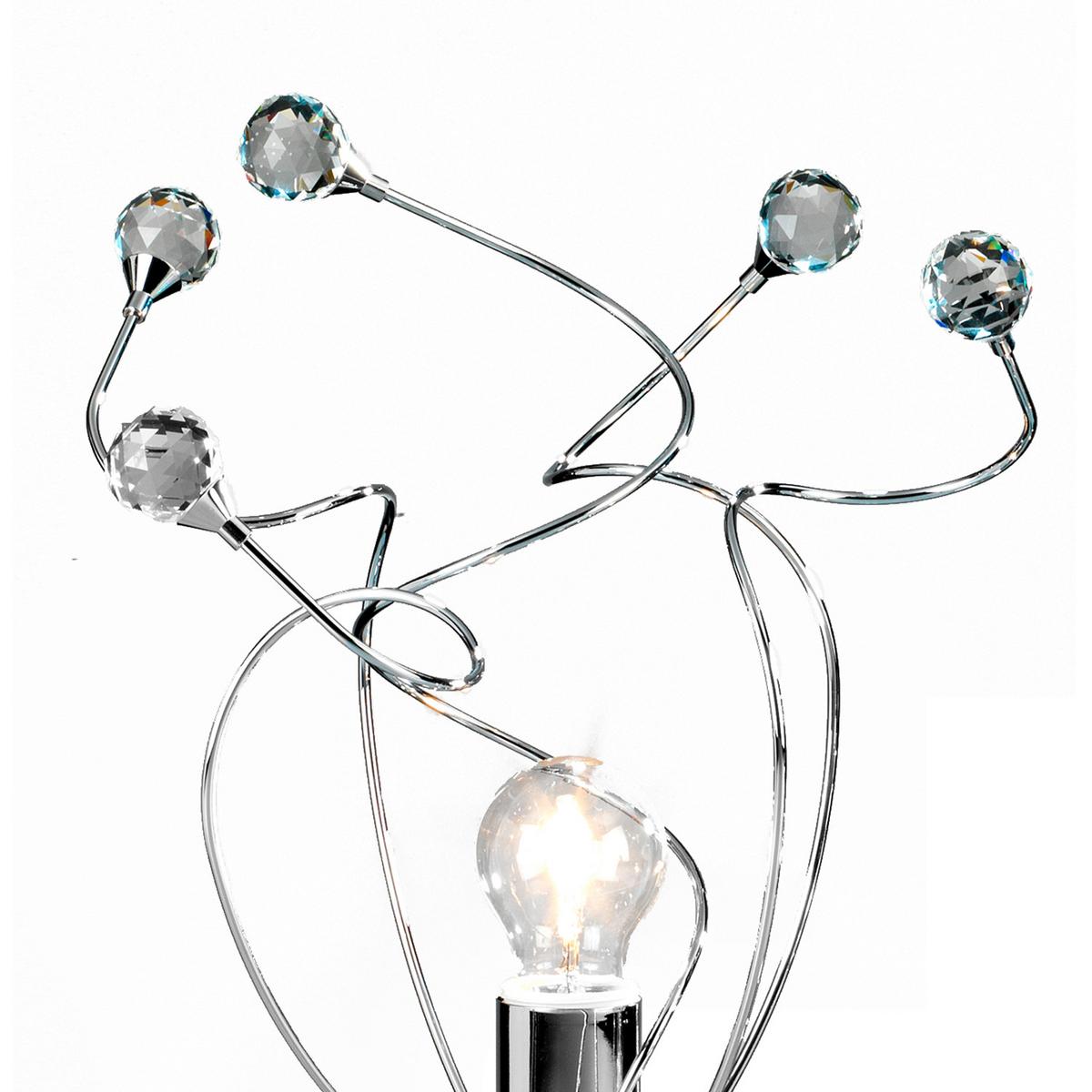 Kristall-tischleuchte 4726/lg - Chromfarben, KONVENTIONELL, Glas/Metall (30/45cm)