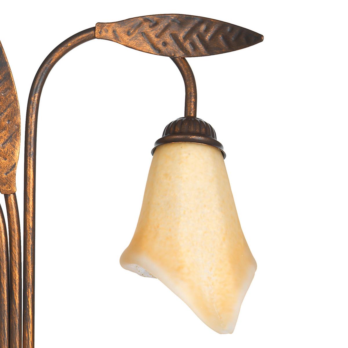 Wandleuchte 4230/ap3 - Bronzefarben, KONVENTIONELL, Glas/Metall (40/24/70cm)