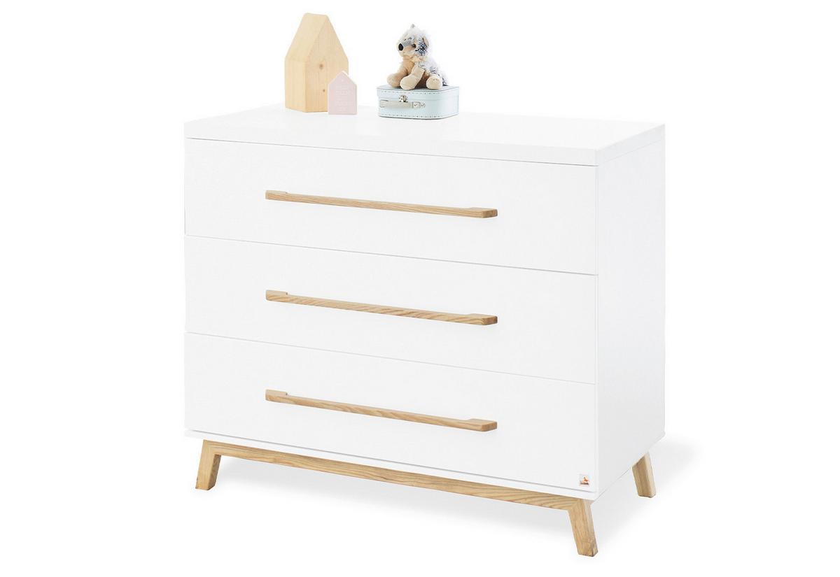 Babyzimmer 093415b Riva - Eschefarben/Weiß, Design, Holzwerkstoff (149/78/88cm) - Pinolino