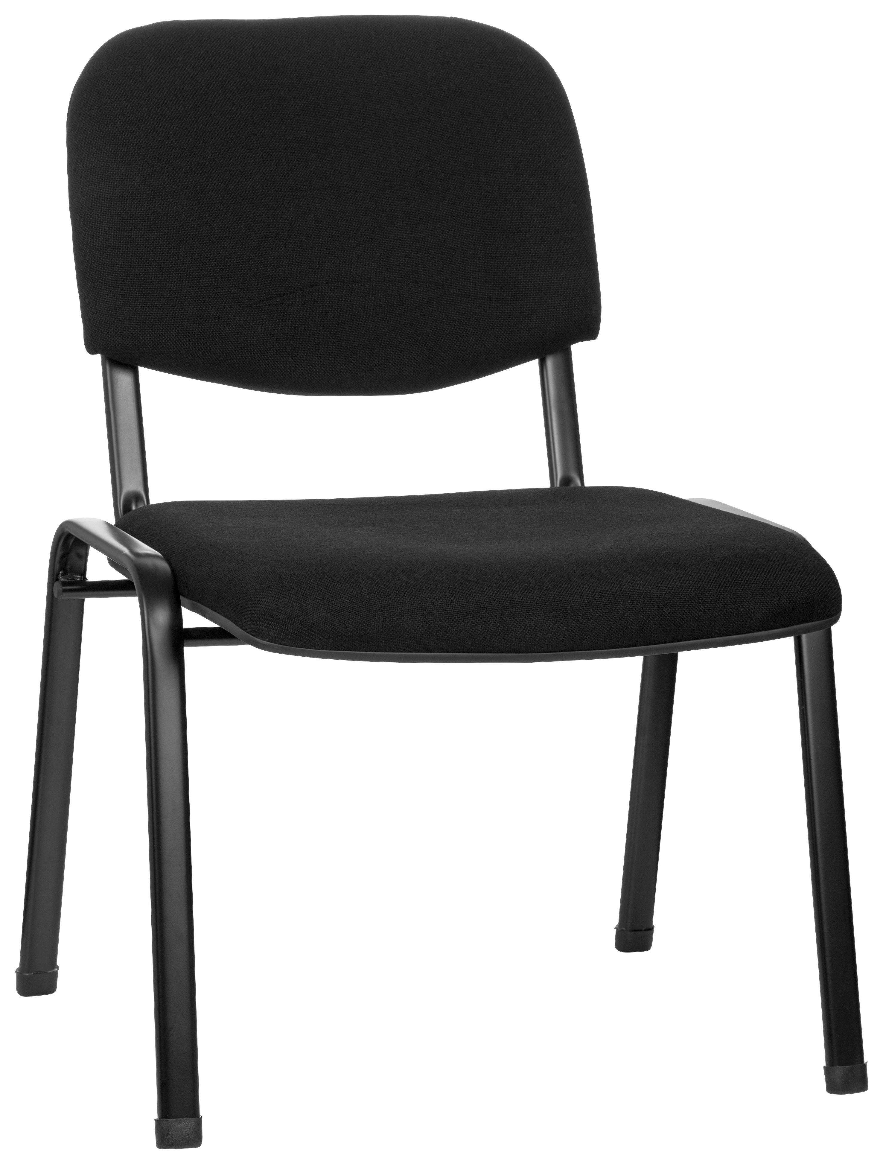 Besucherstuhl Xt 600 XL Schwarz Bis 150 Kg - Schwarz, Basics, Textil/Metall (60/87/55cm) - MID.YOU