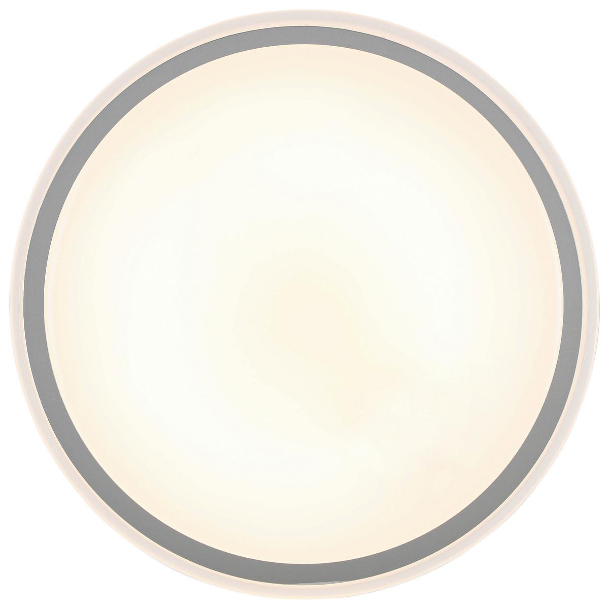 LED-Deckenleuchte Charlyn - Chromfarben/Weiß, Basics, Kunststoff/Metall (38/6cm) - Luca Bessoni