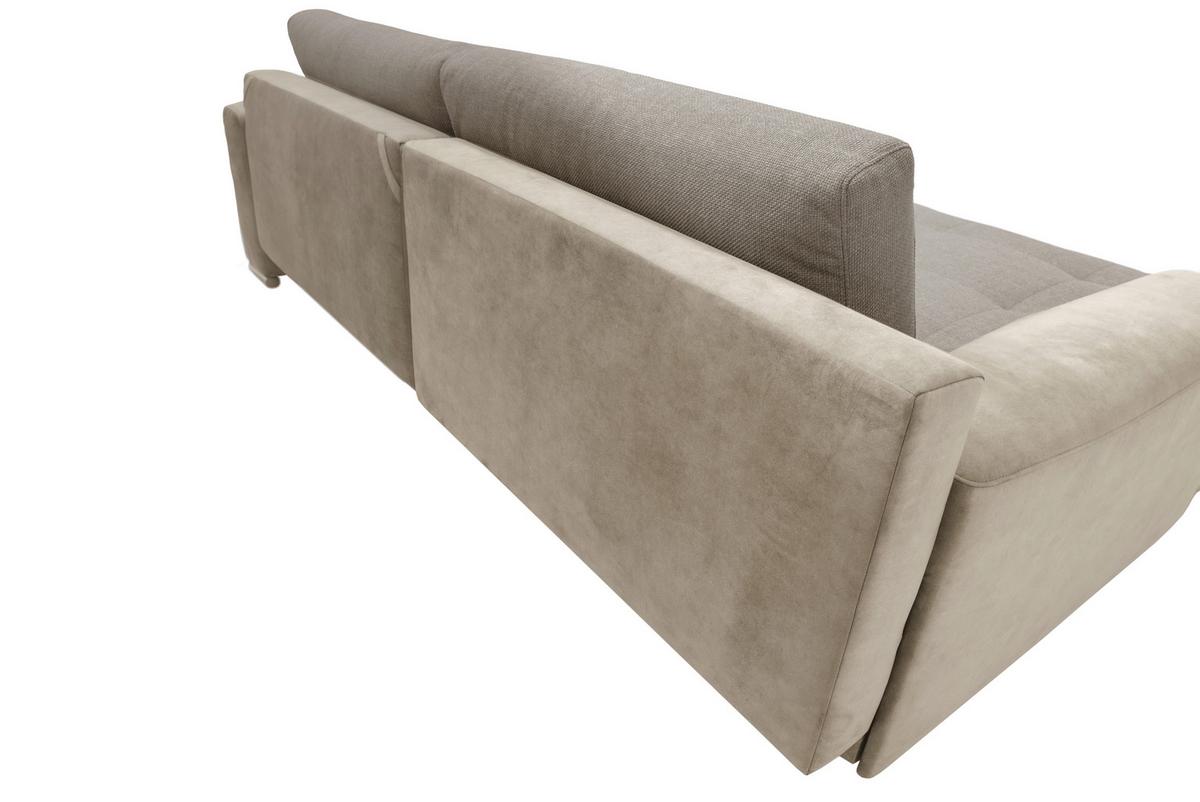 Ecksofa Larnaca, Cappuccino Schenkel: 177x269 Cm - Chromfarben/Cappuccino, Design, Textil (177/269cm) - Livetastic
