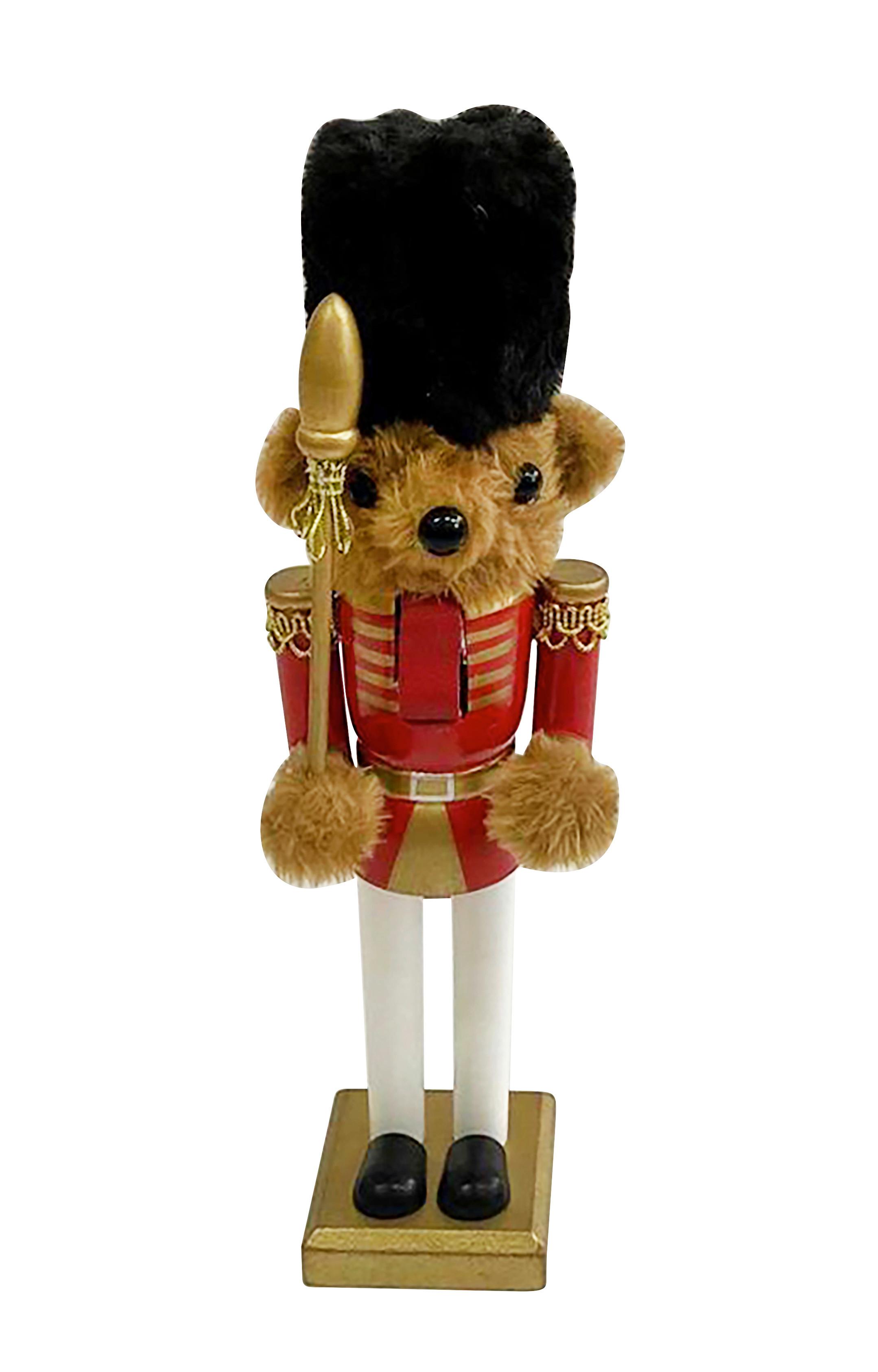 Nussknackerfigur Sven - Rot/Goldfarben, KONVENTIONELL, Holz/Textil (7,5/6/25,5cm) - Luca Bessoni