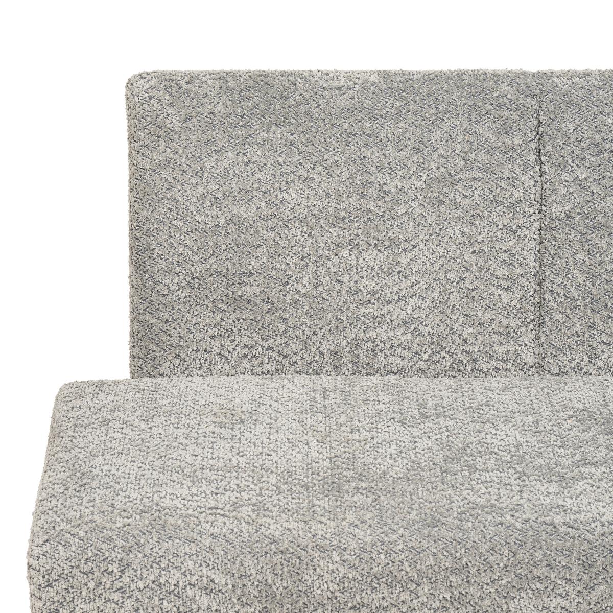 Eckbank Terri Grau, Ca. 132x163cm - Schwarz/Grau, KONVENTIONELL, Textil/Metall (130/160cm) - MID.YOU