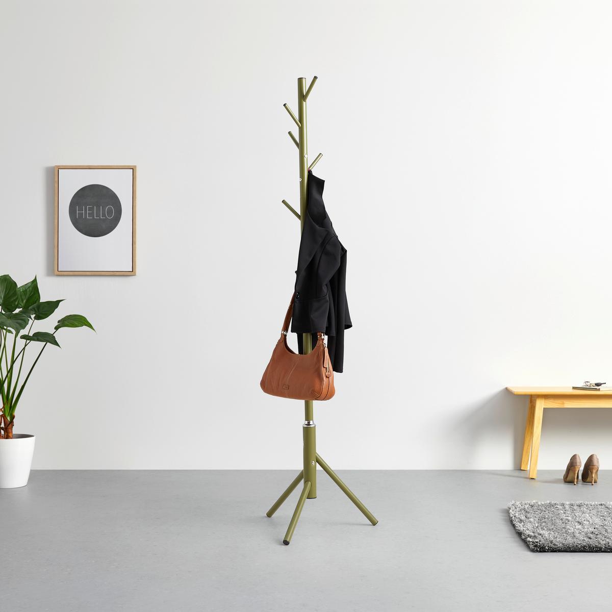 ŠATNÍ STOJAN NADJA -SB- - zelená, Moderní, kov (48/173cm) - Mömax