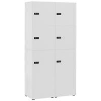 Spind Locked, Weiß B: 90,8 cm - Weiß, Design, Holzwerkstoff (90,8/185,2/40,65cm) - MID.YOU