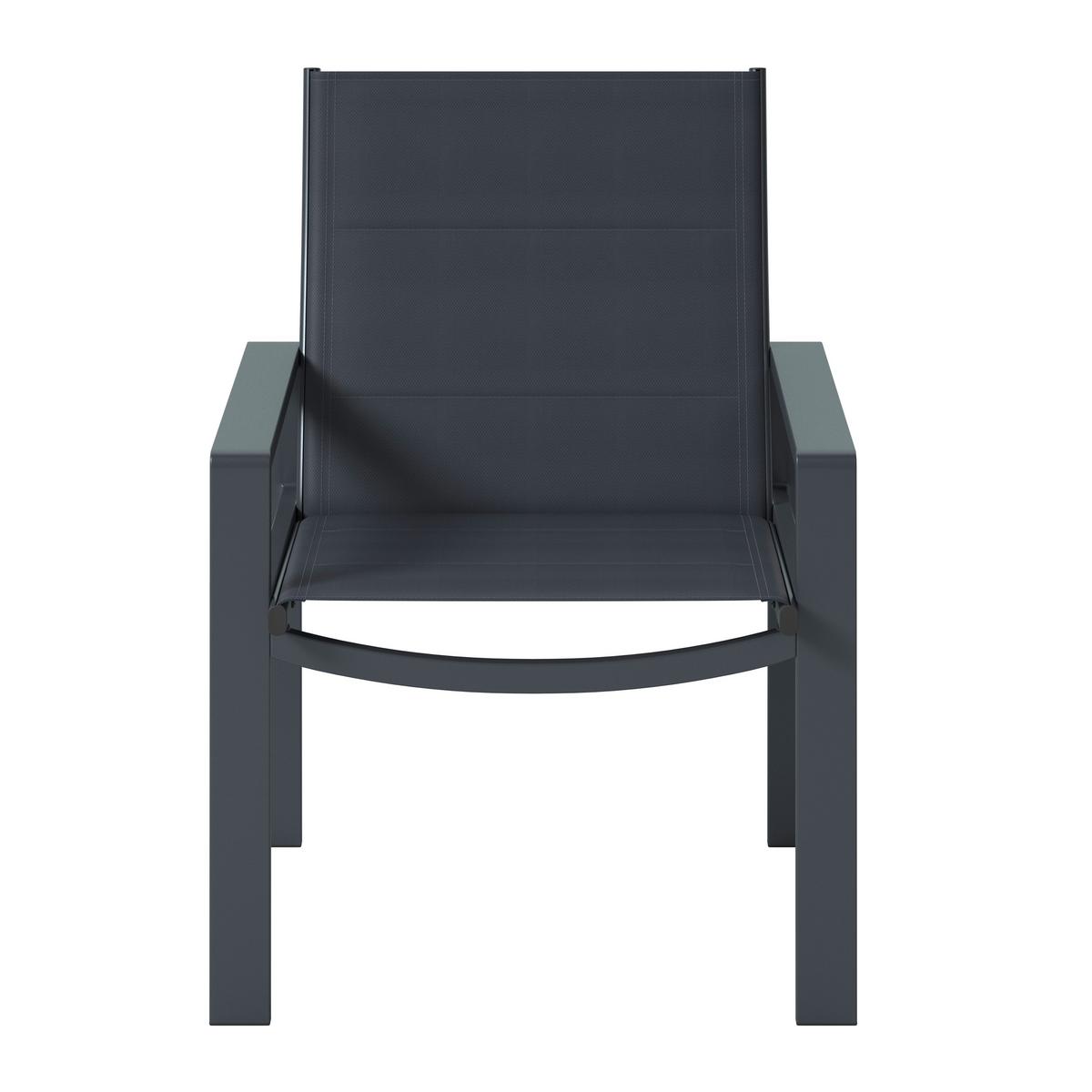 Loungegarnitur Palma - Dunkelgrau, MODERN, Textil/Metall - Luca Bessoni