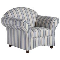 Polstersessel Mit Armlehnen Corona Blau/beige - Blau/Beige, Design, Textil (96/85/81cm) - Max Winzer