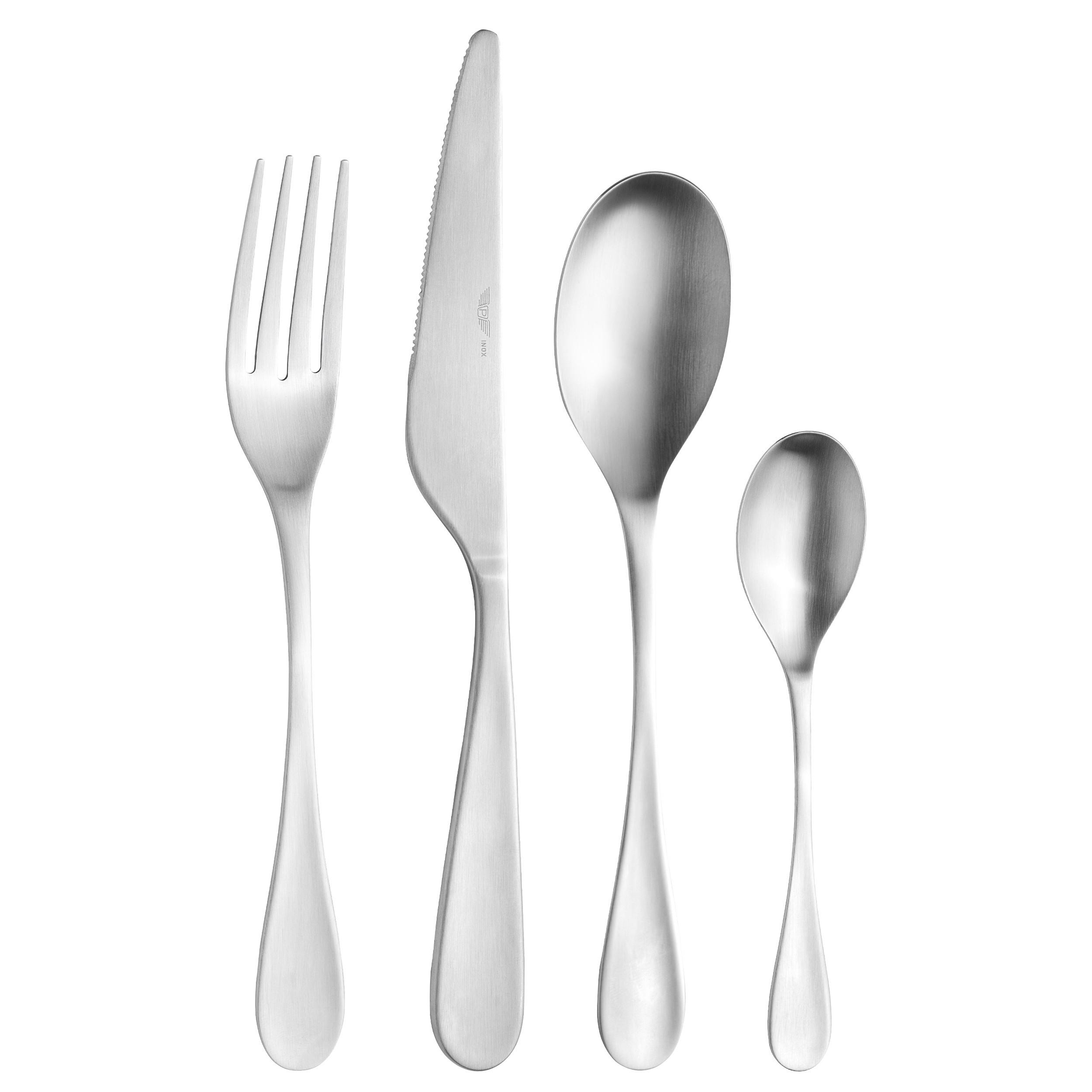 Besteckset Drop Satin Satin Grey - Edelstahlfarben, Basics, Metall (51/27/31cm) - Pintinox