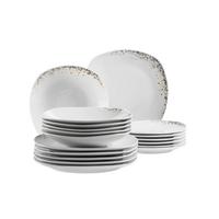 Tafelservice Space Dust 6 Personen Geschirr Set - Weiß, Basics, Keramik - Mäser