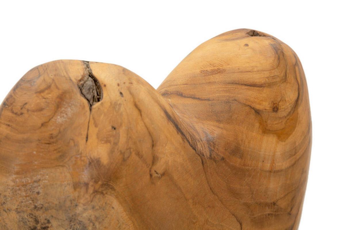 Skulptur Dobu Teak Braun, B: 20 cm - Braun, Basics, Holz (20/37/12cm)