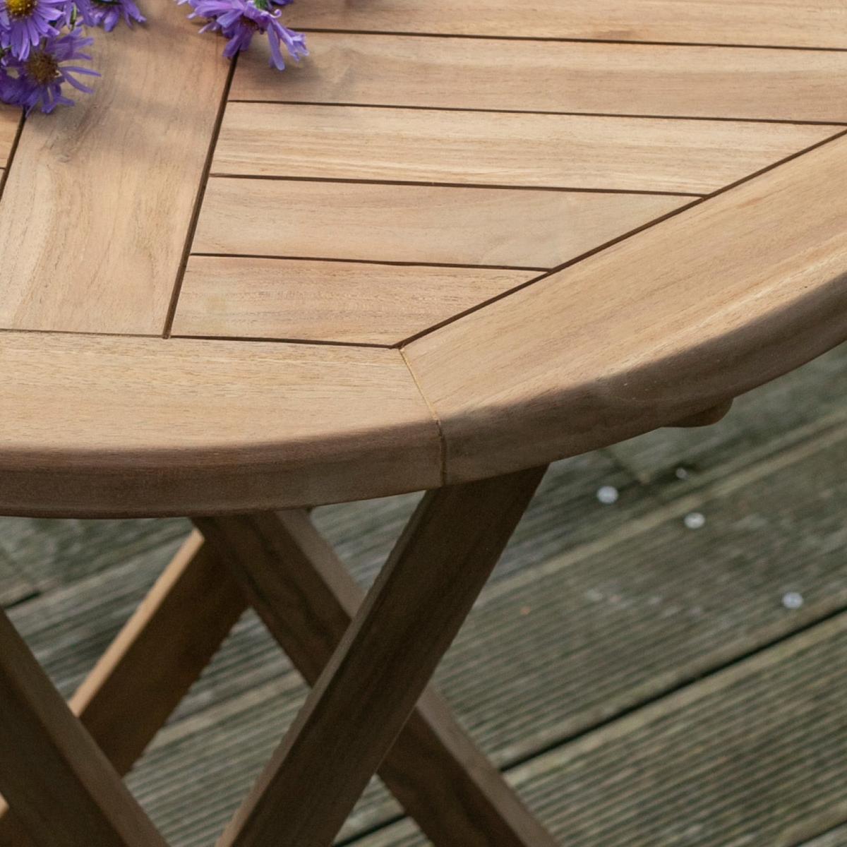 Gartentisch Klappbar Woodie, aus Teakholz L 70 cm - Teakfarben, Basics, Holz (70/70/75cm) - Gardenson