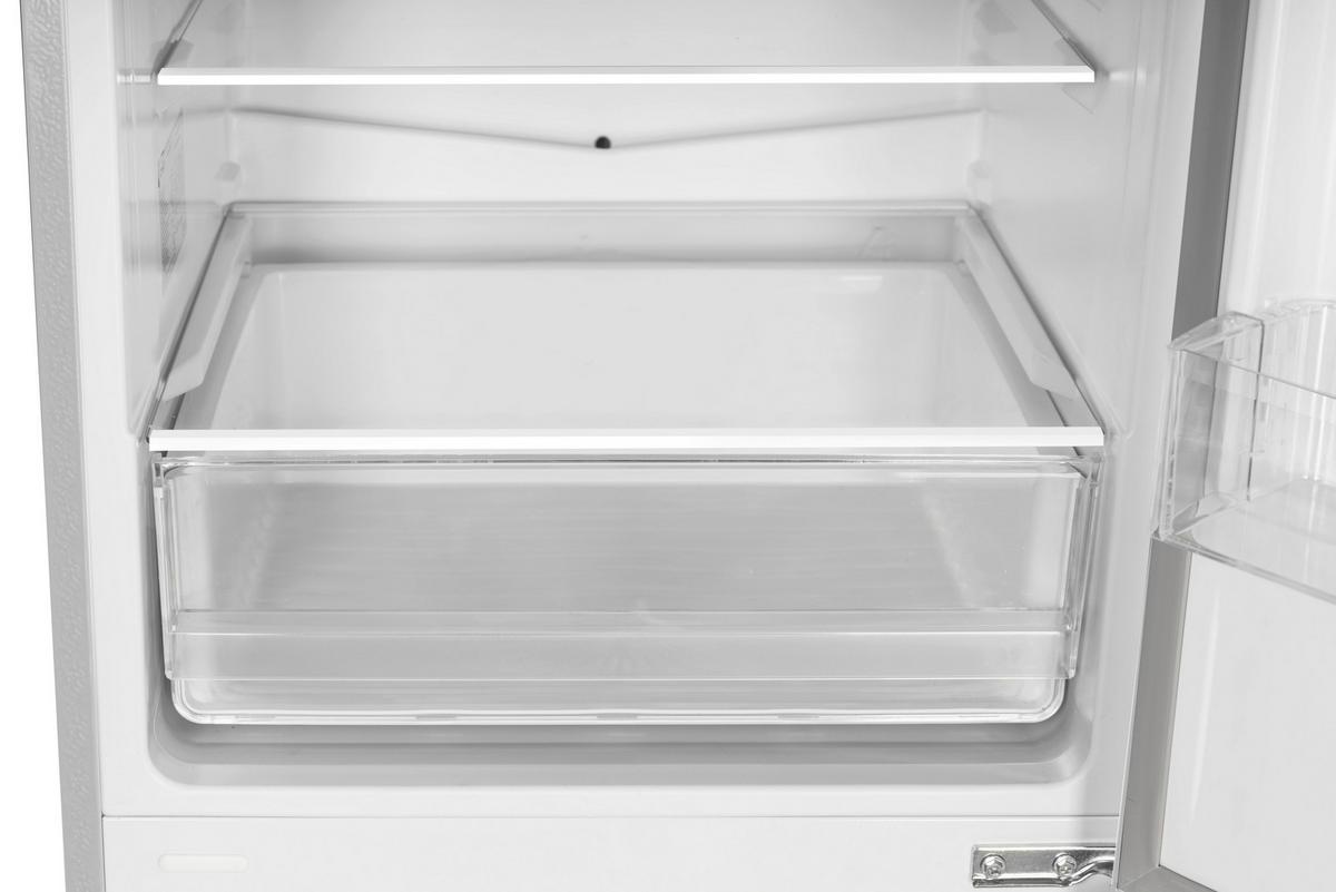 KÜHL-GEFRIER-KOMBINATION Silberfarben B: 54cm - Silberfarben, Basics, Glas/Kunststoff (54/176/55cm) - Respekta
