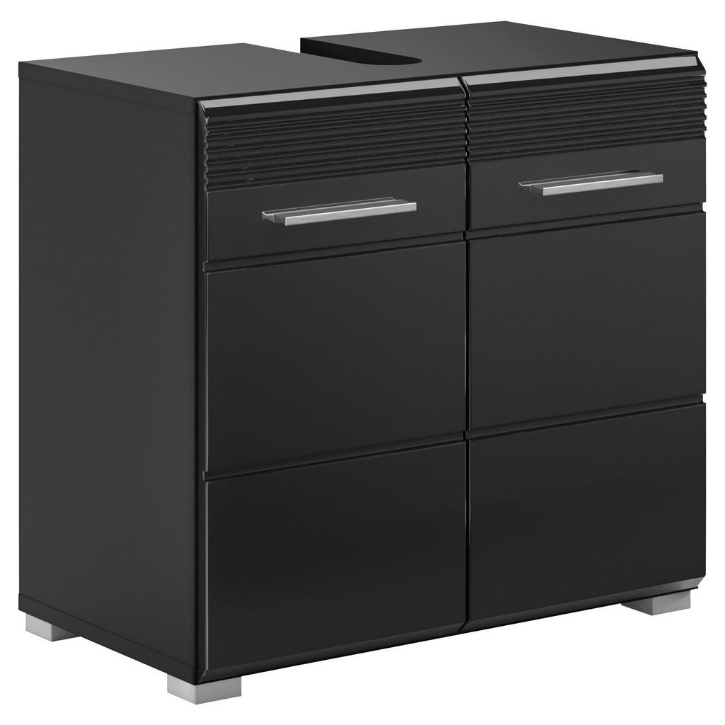 Waschbeckenunterschrank Linus Schwarz B: 60 cm