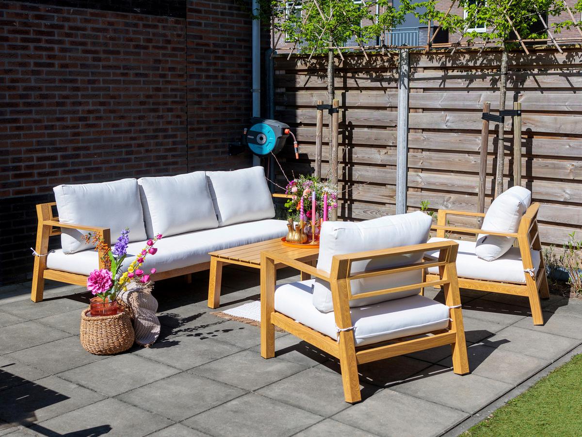 Dining-Loungeset Orla - Eichefarben/Braun, MODERN, Metall (223,5/89/73,5cm) - Ambia Garden