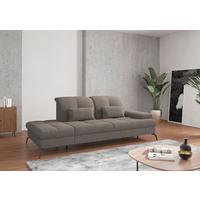 Récamiere Amica E, Schlammfarben B: 231 - Schlammfarben/Schwarz, KONVENTIONELL, Textil (231/90/122cm) - Sit & More