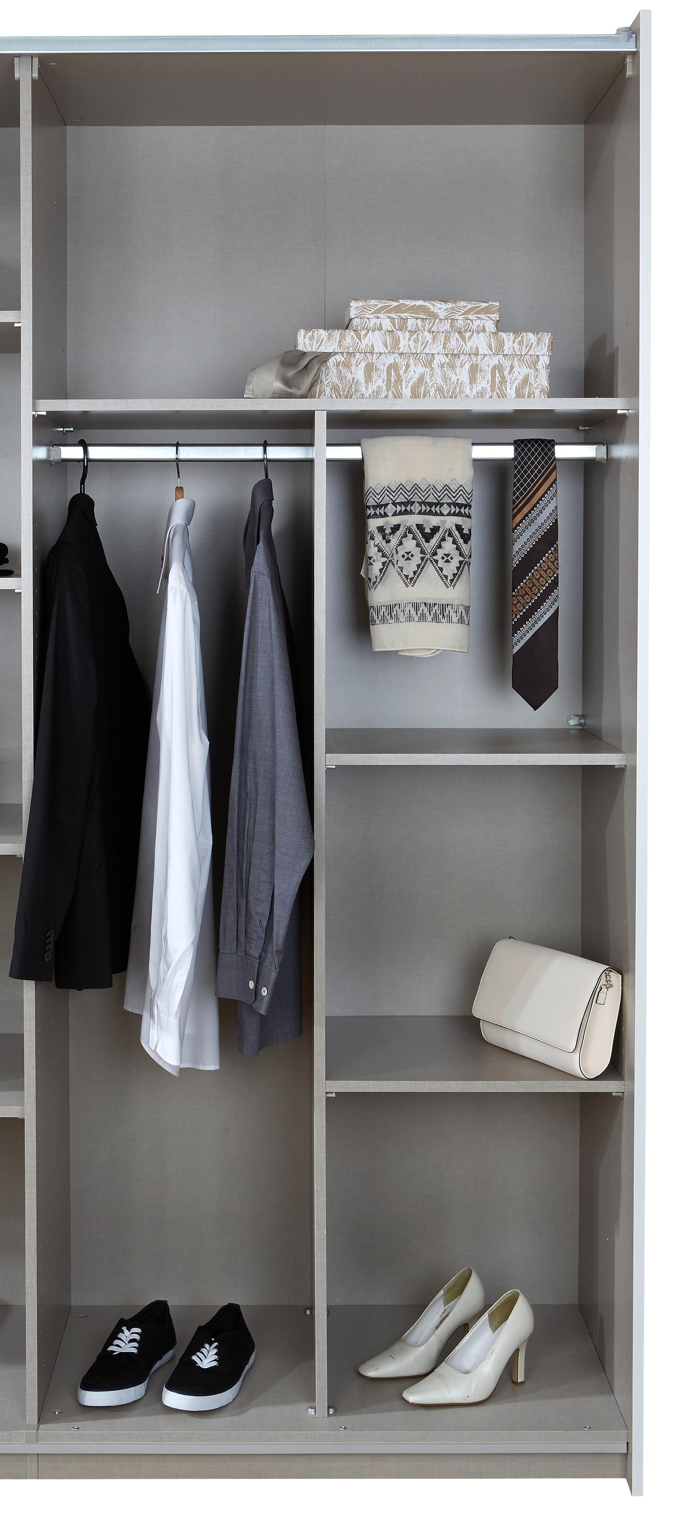 Inneneinteilung Kleiderschrank Universal Leinenoptik - Grau, MODERN, Holzwerkstoff (45/147/45cm)