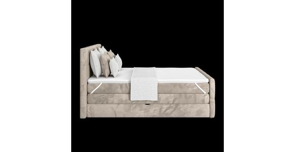 Boxspringbett mit Topper und Bettkasten 180x200 cm Medino - Taupe, KONVENTIONELL, Holz/Holzwerkstoff (180/200cm) - Luca Bessoni