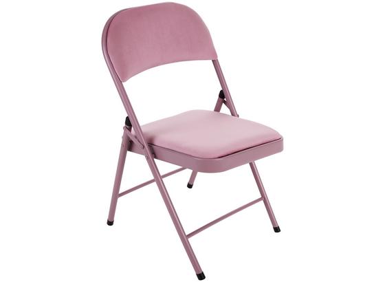 Klappstuhl Velvet Rosa - Rosa, MODERN, Textil/Metall (40/78/40cm) Klappstuhl Velvet Rosa - Rosa, MODERN, Textil/Metall (40/78/40cm)