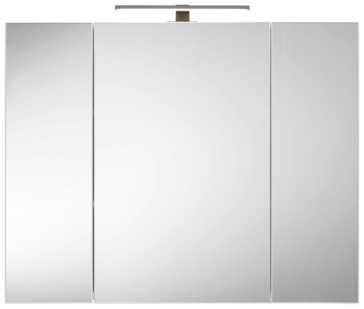 Spiegelschrank Avanti Weiß B: 80 cm - Weiß, Design, Holzwerkstoff (80/63,1/17cm) - Hom`in