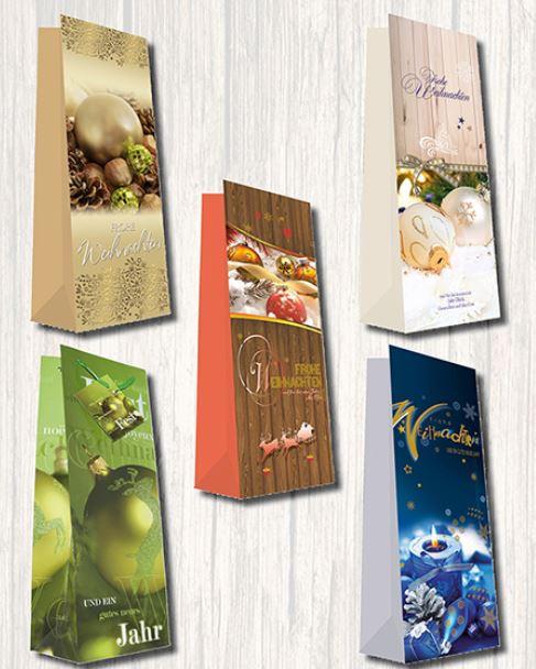 Geschenktasche Weihnachten Karton 11x36 Cm Mit Tragegriff