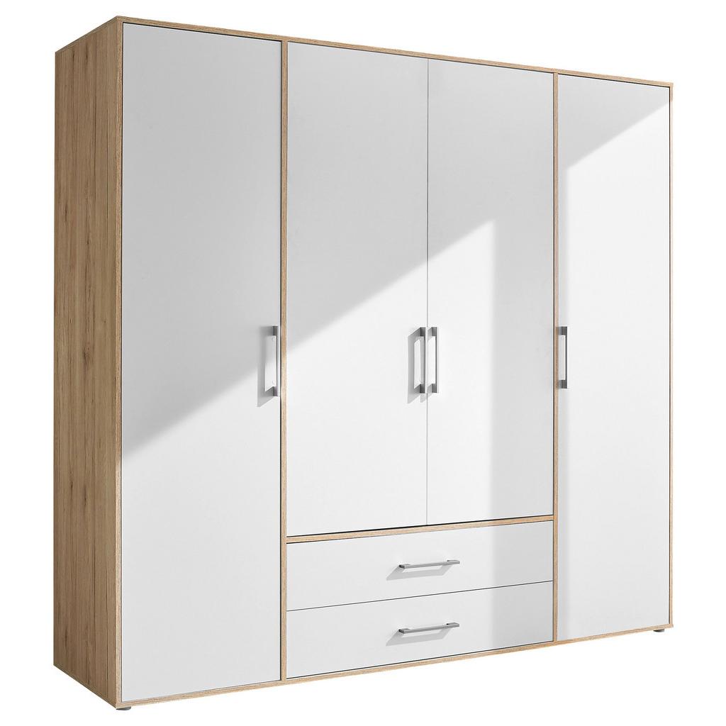 Kleiderschrank 4trg Lembo Artisan Eiche/weiß 206cm