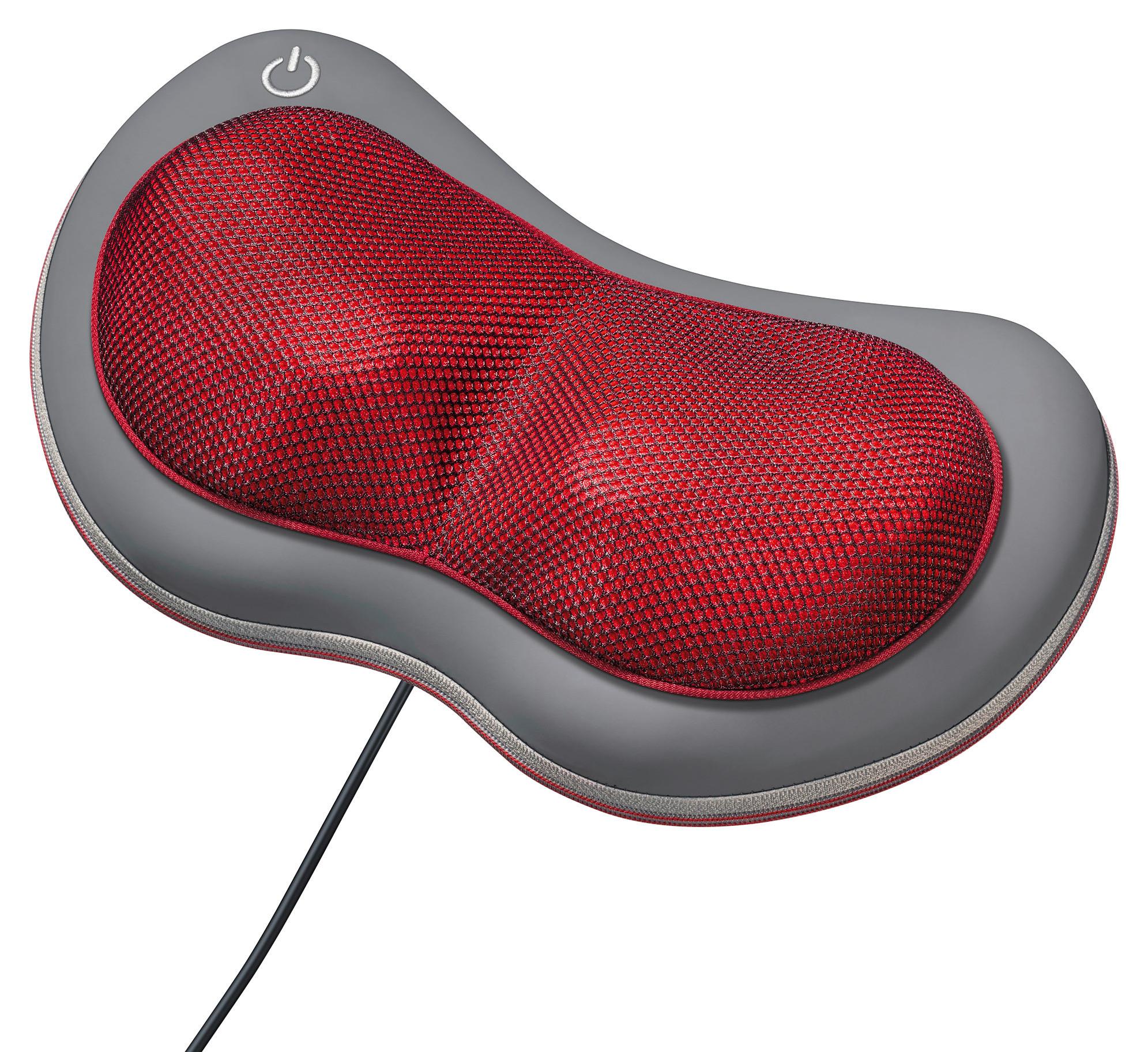 Shiatsu-Massagekissen Geeignet für Rücken, Beine - Grau/Dunkelrot, KONVENTIONELL, Kunststoff (11,5cm) - Beurer