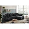 Ecksofa Riska Schwarz S: 330x197 Cm - Schwarz, KONVENTIONELL, Textil (330/197cm) - MID.YOU