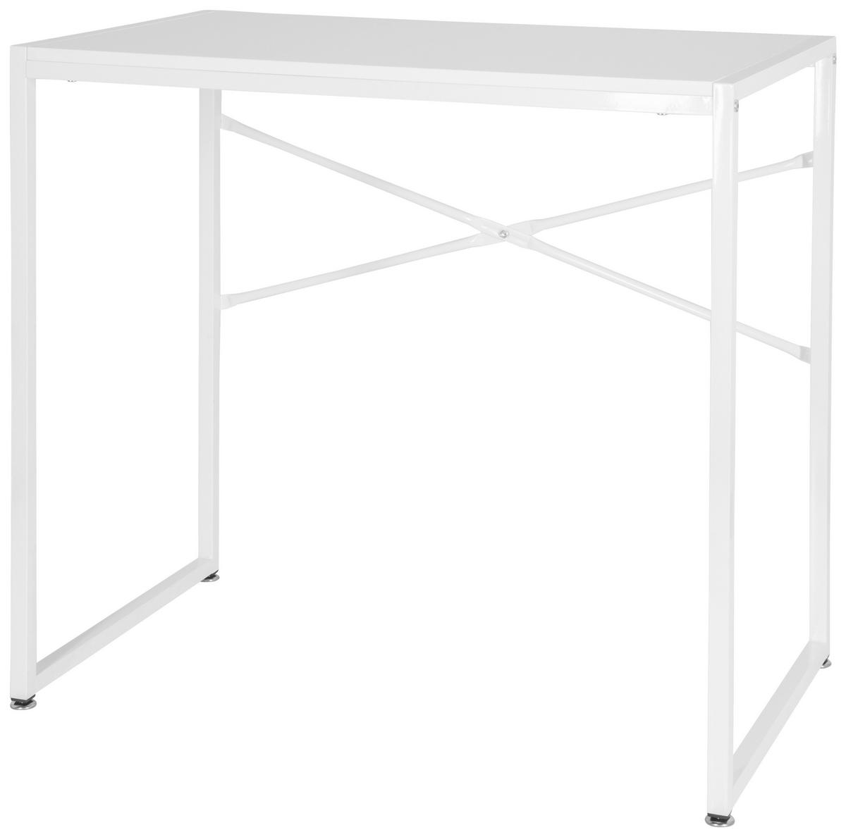 Schreibtisch Easy Up H I Weiß - Weiß, MODERN, Holzwerkstoff/Metall (78/46/76cm) - MID.YOU