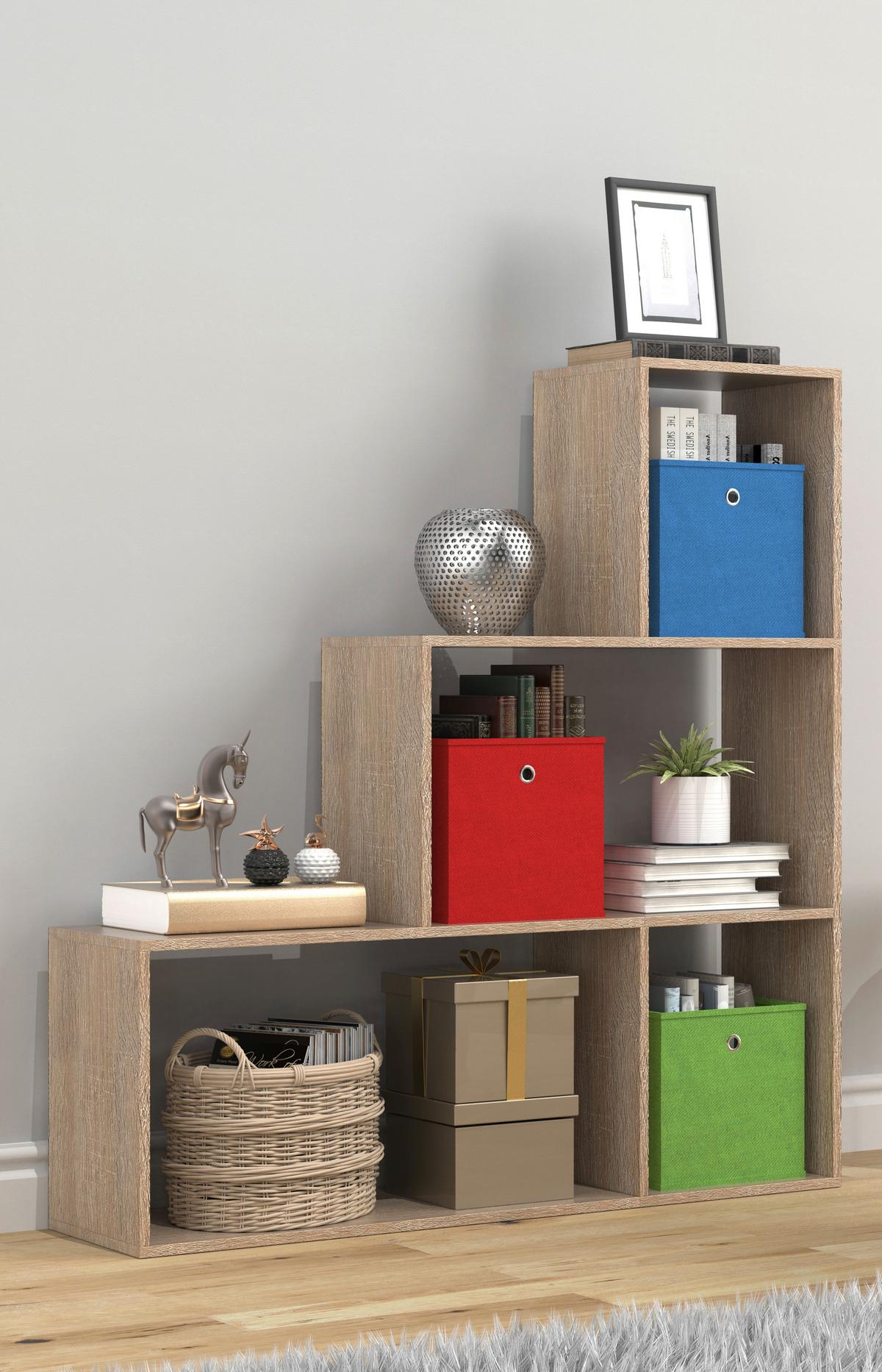 Regal Dubila Sonoma Eiche Dekor B: 117 cm - Sonoma Eiche, Basics, Holzwerkstoff (117/123/29cm) - MID.YOU