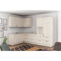Eckküche Ip1200 ohne Geräte 185x320 cm Seeahorn Dekor - Ahornfarben, Basics (185/320cm)