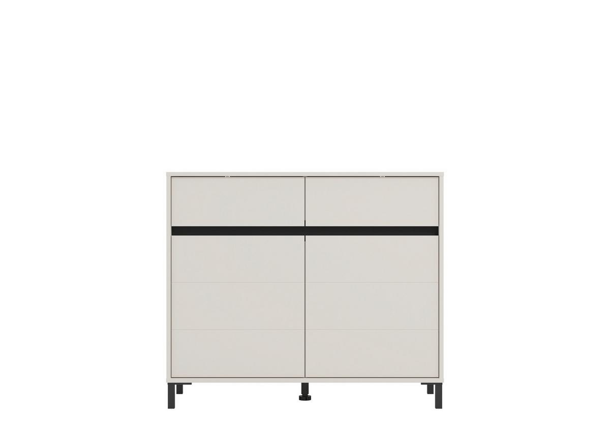Komód Marron - kasmírszínű/fekete, Basics, faalapú anyag (106/90/40cm)