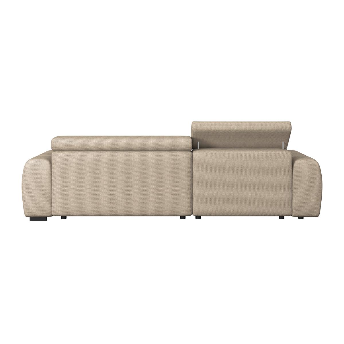 Ecksofa Fargo S Braun, B: 168cm - Beige/Schwarz, Trend, Textil (168/285cm)