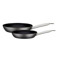 PFANNENSET 24+28 cm, 2--Teilig. - Schwarz, Basics, Metall (24+28cm) - GSW