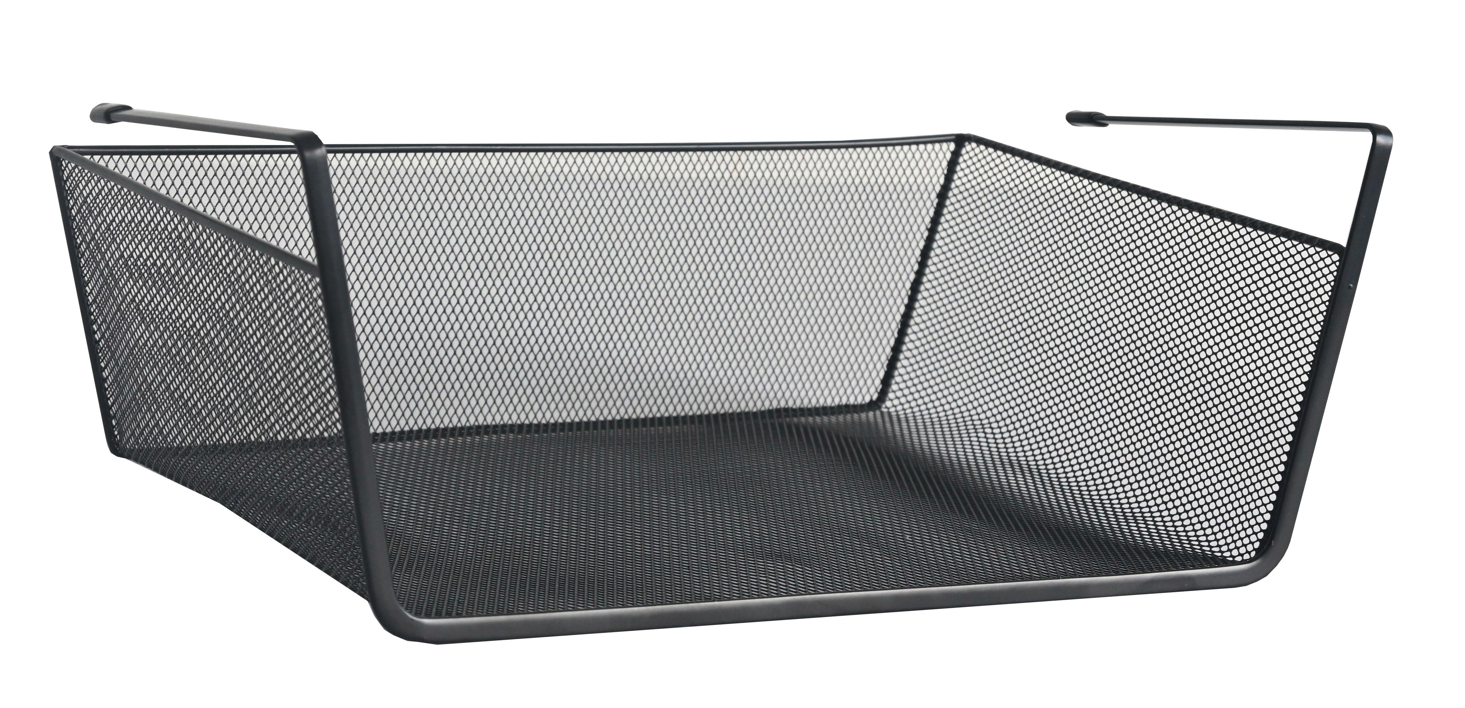 Regaleinhängekorb Lou - Schwarz, KONVENTIONELL, Kunststoff/Metall (44/24/14cm) - Luca Bessoni