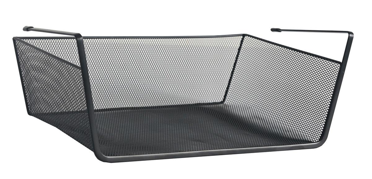 Regaleinhängekorb Lou - Schwarz, KONVENTIONELL, Kunststoff/Metall (44/24/14cm) - Luca Bessoni