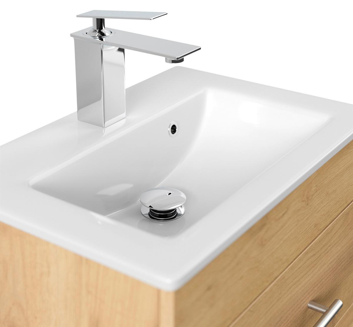 Badezimmer Portus Eiche Dekor B: 50 cm - Eichefarben/Weiß, MODERN, Holzwerkstoff (50cm) - MID.YOU