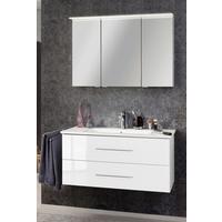 Badezimmer B.Perfekt Weiß 3-Teilig - Weiß Hochglanz/Weiß, Basics, Glas/Keramik (103cm) - MID.YOU