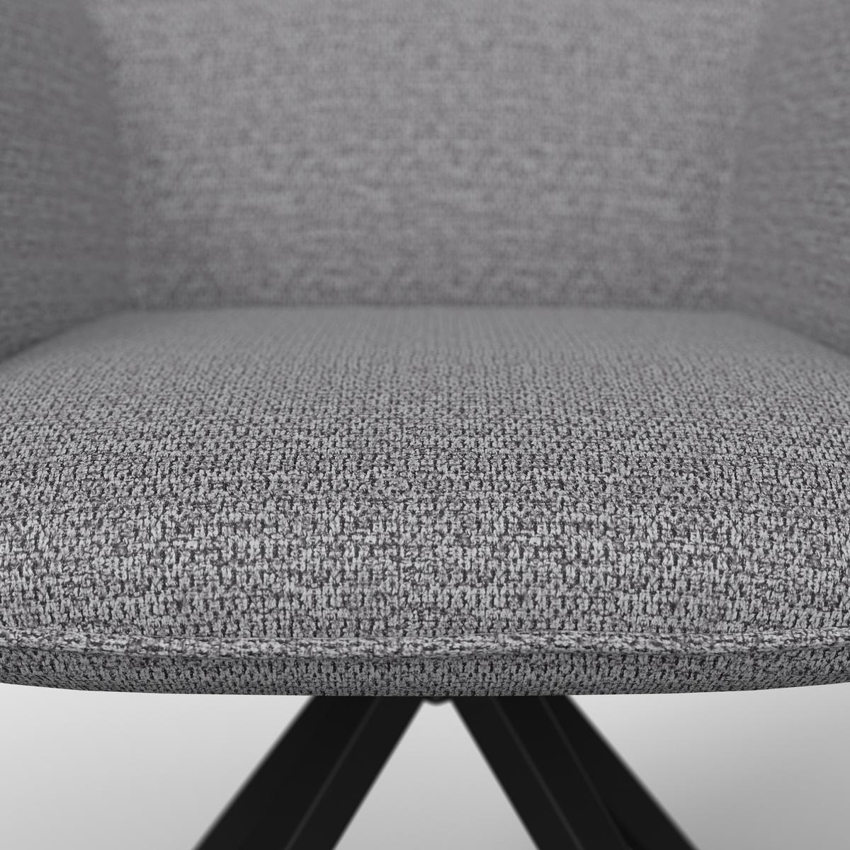 Stolička PAOLO sivá - čierna/sivá, Modern, kov/drevo (57/89/62cm) - Bessagi Home
