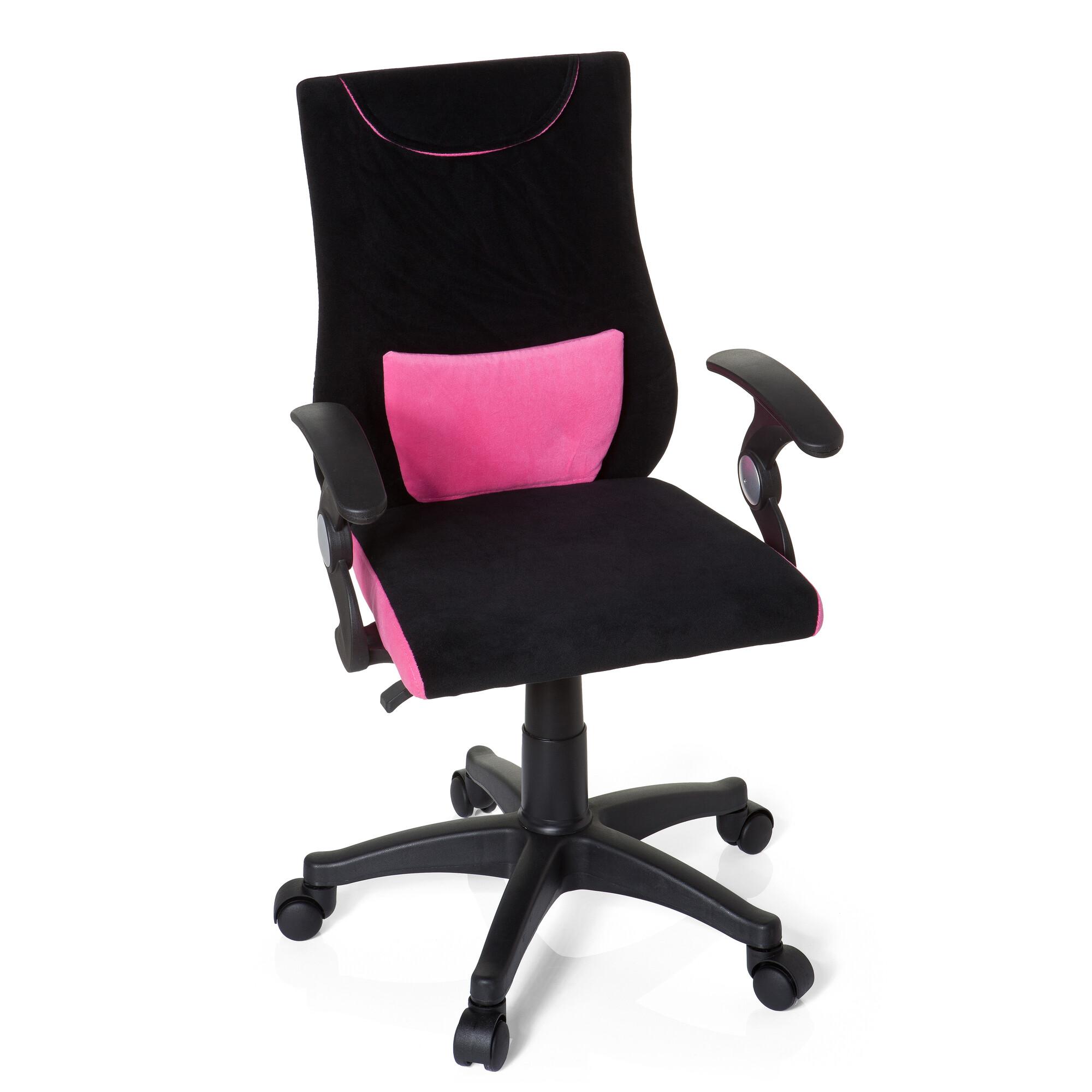 Jugenddrehstuhl Kiddy Pro Al Pink/Schwarz - Pink/Schwarz, Basics, Kunststoff (50/87-97/40cm) - MID.YOU